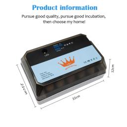 Mini Incubadoras de Ovos Digitais com Controle de Temperatura, Automático, Doméstico, Fazenda, Frango, Pato, Codorna, Hatcher, HT-15 - Image 3