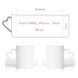 Caneca cerâmica personalizada em forma de coração, faça você mesmo, 350ml, 12oz, estampa personalizada, imagem, logotipo, foto - Image 4