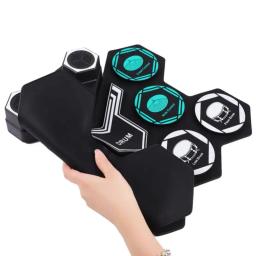 Conjunto de tambor eletrônico midi, compatível com bluetooth, 8 almofadas de silicone, alto-falantes internos com bateria de lítio embutida - Image 6