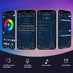 Fogos de artifício luzes de tira led festa decoração natal bluetooth wi fi controlador música ws2812b rgb lâmpada quarto casamento inteligente addres - Image 2