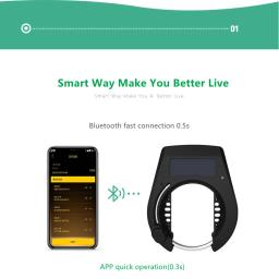 Cadeado inteligente para bicicleta, bluetooth, anti-roubo, alarme, sem chave, controle por aplicativo, fechadura para bicicleta, motocicleta, fechadura para ciclismo - Image 3