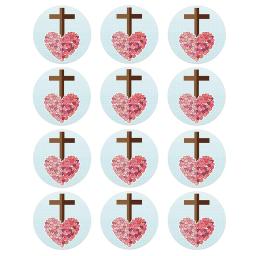 Adesivos para festa de primeira comunhão, decoração para meninas, batismo, primeira comunhão, faça você mesmo, decoração - Image 5