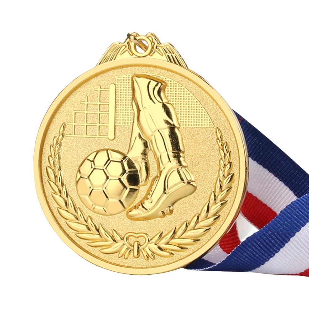 Escola esportes futebol competição jogos prêmios ouro prata bronze medalhas troféu medalha comemorativa para lembrança presente - Image 1