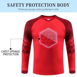 2021 novo uniforme de treinamento futebol dos homens guarda-redes uniforme crianças camisa de futebol conjunto manga longa proteção esponja camisa calças - Image 4