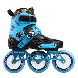 PU Alloy Frame Roller para meninas, patins de velocidade, maratona, corrida de rua, sapatos de corrida, branco, azul, 3x110mm, EU 34, 35, 36, 85A, rolo 3x110mm - Image 6