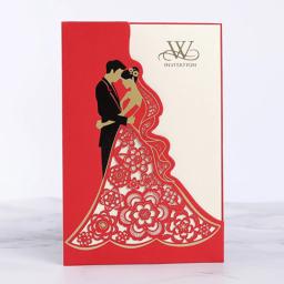 Cartões e convites de casamento, cortados a laser, cartões de visitas luxuosos, personalizados, para decoração de festas, 1 peça - Image 6