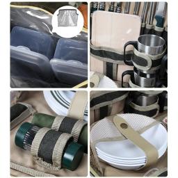 Conjunto de utensílios de mesa de acampamento de luxo portátil piquenique pratos ao ar livre conjunto com saco isolamento acampamento cozinhar suprimentos para 4 pessoa - Image 6
