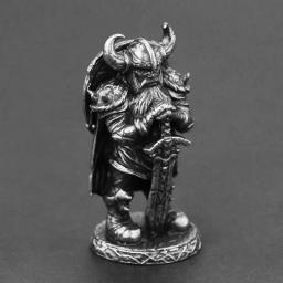 Branco Cobre Viking Espadachim Figurinhas, Miniaturas, Metal Brass Solider Model, Desktop Ornamento, Artesanato Decoração, Acessórios Brinquedo - Image 4