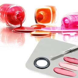 Paleta de cores multifuncional em aço inoxidável, placa de mistura, superfície lisa, várias formas, maquiagem, cosmético, 2021 Novo - Image 3