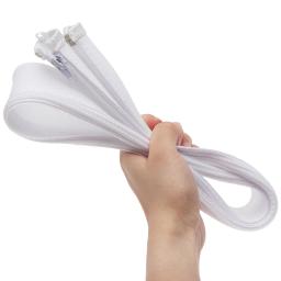 Manga de cabo flexível com zíper, organizador de gerenciamento de cabos com trança, proteção de fio isolado, preto, branco e cinza, 1m, 25mm, dropshipping - Image 5