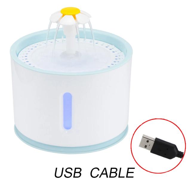 Bebedouro Elétrico para Gatos e Cachorros com LED Automático e 2,4L de Capacidade, Silencioso e USB, Ideal como Tigela Dispenser para Pets