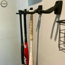 Exibição vertical multifuncional, resistente, bastão de beisebol/esqueleto, suporte, ganchos de morcego para beisebol, softbol, bastão - Image 5