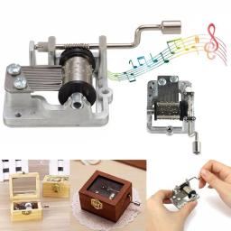Mini mão manivela movimento de música diy caixa de música acessórios decorativos colecionáveis marinheiro lua uma variedade de música disponível - Image 1