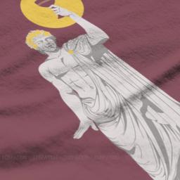Camiseta de algodão com estampa dionísio, camiseta da moda para homens, histórico da mitologia grega - Image 4