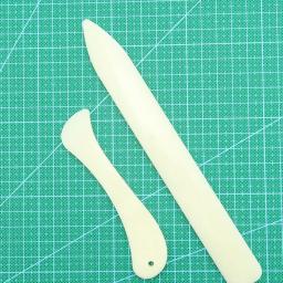 Osso origami faca ferramentas de dobramento papel creaser abridor de carta raspador plástico ofício ferramenta de papel imitação osso de gado - Image 5