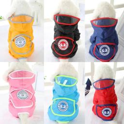 Reflexivo casaco de chuva pet cachorro impermeável à prova dwaterproof água macacão com capuz jaquetas à prova dsmall água pequeno cão ao ar livre roupas pet suprimentos - Image 1