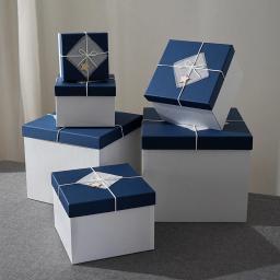 Caixa quadrada de embalagem, grande caixa de presente de aniversário, caixa vazia, simples, presente de natal - Image 4