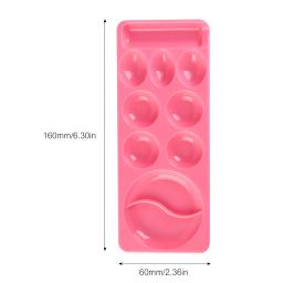 Kads unha arte paleta de cores 10 grades de plástico gel unha polonês desenho cor placa de mistura bandeja com escova titular diy pintura ferramenta - Image 3