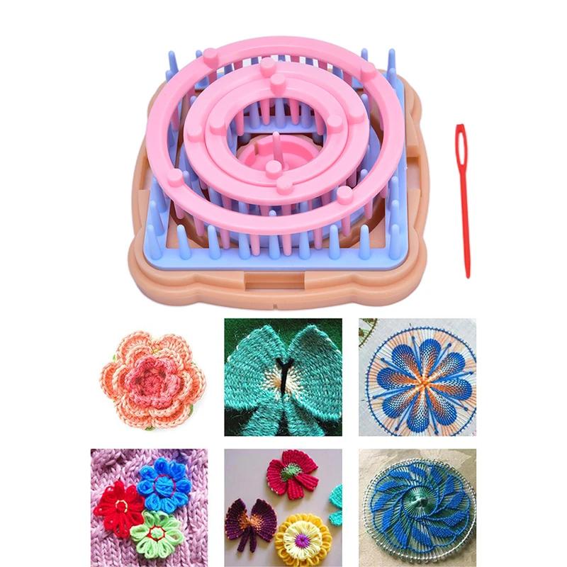 Tricô máquina agulha tear, DIY tecelagem ferramenta, cor costura ferramenta, flor tear, 9, 1pc - Image 1