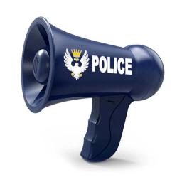Megafone para crianças, adereços polícia para crianças, brinquedo sirene polícia, trocador voz - Image 2