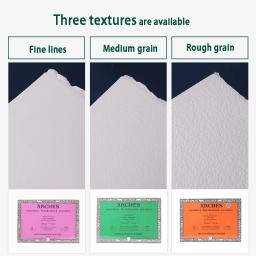 Arcos canson papel aquarela 300g, artesanato profissional de algodão para pintura artística/desenho, grãos médios e finos, 20 folhas de material de arte - Image 2