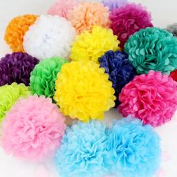 12cm/15cm/20cm/25cm/30cm/35cm (4-14 Polegada) casamento pompons de papel decorativo pompons bolas festa decoração de casa tecido decoração de aniversário - Image 1