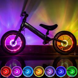 Bicicleta LED roda luz, cubo da cauda dianteira bicicleta, falou lâmpada, 1 lâmpada com 7 cores, 18 modos, recarregável, crianças equilíbrio - Image 4