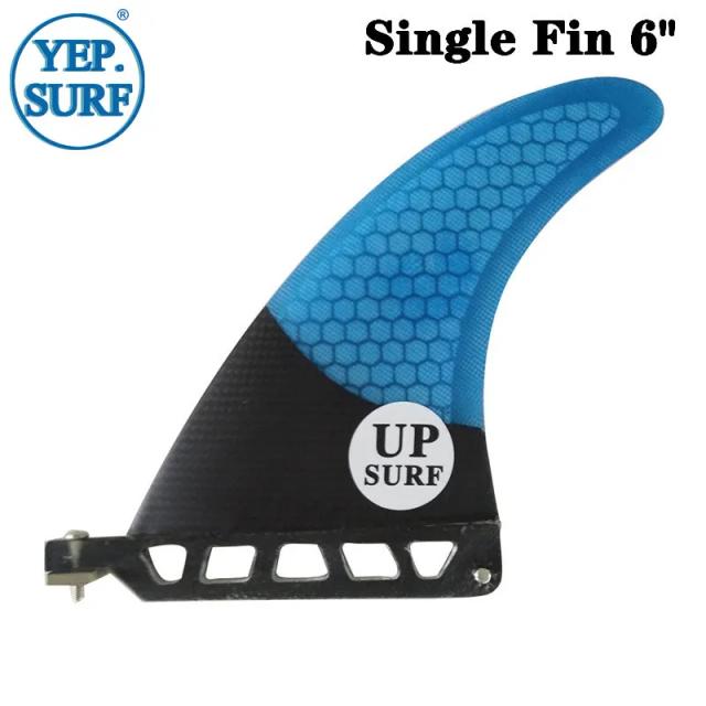 Quilha de 6 Polegadas em Azul com Logotipo em Fibra de Vidro para Prancha de Surf