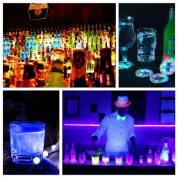 Mini descanso para copo da garrafa de led, adesivos leves para garrafa de bebidas, decoração para festival, boate e festas, decoração de vaso, peças - Image 6