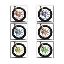 72 capas de raios, cobertura decorativa colorida para bicicletas de montanha e motocicletas, luvas de plástico para decoração de bicicleta - Image 5