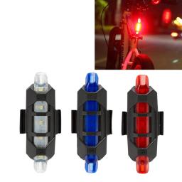 Luz da bicicleta recarregável led lanterna traseira usb cauda aviso de segurança ciclismo luz flash portátil super brilhante - Image 2
