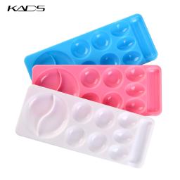 Kads unha arte paleta de cores 10 grades de plástico gel unha polonês desenho cor placa de mistura bandeja com escova titular diy pintura ferramenta - Image 1