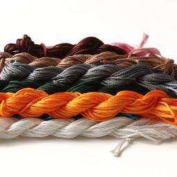 Cordas Trançadas de Nylon para Fazer Jóias, 15 Cores, Rosca, Nó Chinês, Macramé, Rattai, Pulseira e Colar, DIY, 22m - Image 6
