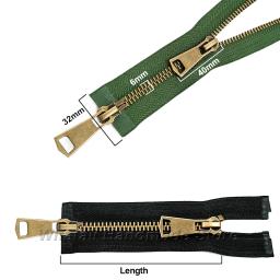 5 # colorido de alta qualidade open-end 2-ways zip duplo sliders cobre metal zíper diy artesanato para costura pano bolso vestuário - Image 2