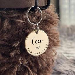 001 gato cão identificação tag para animais de estimação colar nome personalizado e símbolo engraçado com número de telefone gravura lado da frente - Image 6
