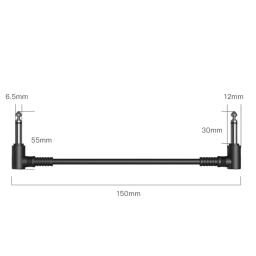 Cabo de pedal para guitarra, amplificador de guitarra elétrica 6.35 com 15cm para efeito de baixo, acessórios para instrumentos musicais - Image 6