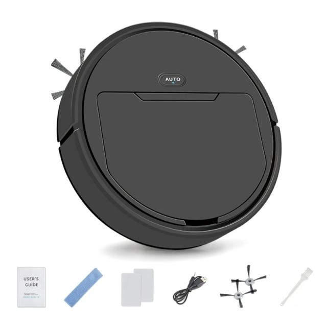 Robô Aspirador Poderoso e Silencioso com Longa Duração de Bateria, Ideal para PêLOS de Animais em Tapetes e Pisos DuroS com Frete Grátis