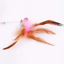Pena de metal sino fio gatos vara para o brinquedo do gato brinquedos para animais estimação interativos suprimentos dla kota cosas suministros para gatos - Image 5