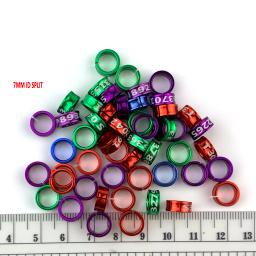 Dividir alumínio pássaro perna bandas, cor aleatória, multi cores, 10pcs - Image 4
