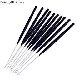 10 pçs plástico tricô agulhas pontos tecer artesanato crochê gancho conjunto plástico crochê agulhas costura tricô ferramentas - Image 1