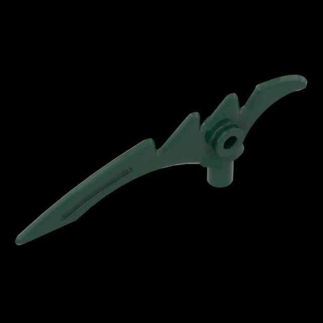 Conjunto de 10 Tijolos Moc 98141: Escultura da Lâmina Serrilhada da Arma Scythe para Montagem Criativa e Presentes de Aniversário Infantis