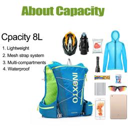 Mochila de hidratação para corrida 10l, mochila leve para homens, mulheres, esportes, trilha, maratona, caminhada, com bolsa de água - Image 2