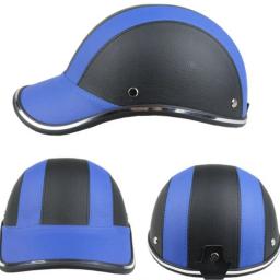 Boné de segurança ajustável de couro, capacete de beisebol para ciclismo, proteção solar ao ar livre, veículo elétrico, capacete protetor de bicicleta - Image 6