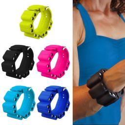 Durável Silicone Wrist Pesos, Pulseira Ajustável, Wearable Pesos para Fitness, Exercício, Caminhada, Corrida, Yoga, Ginásio, 2pcs - Image 6