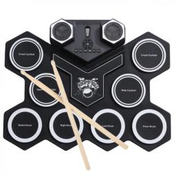 Conjunto de tambor eletrônico, alto-falantes embutidos, 8 almofadas de silicone, midi, suporta bluetooth, compatível com bateria de lítio embutida - Image 3