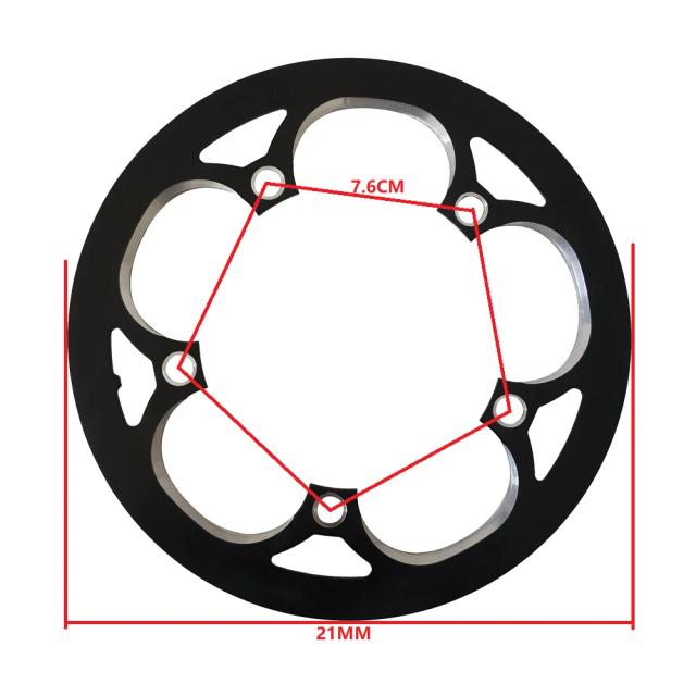 Capa Protetora para Bicicleta Dobrável - Proteção para Chainring com Placa Única de 130 BCD, Compatível com 42 a 50 Dentes
