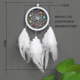 Dream Catcher Feather Pendurado Ornamentos, Decoração para Casa e Carro, Presente Artesanato, Parede Dreamcatcher, Decoração do quarto, 1Pc - Image 5