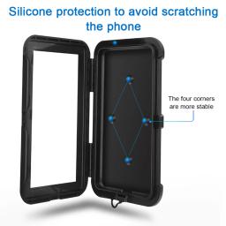 Suporte do telefone da bicicleta à prova dwaterproof água tela sensível ao toque universal motocicleta guiador montar saco caso scooter celular suporte - Image 4