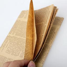 1 pçs papel de embrulho de presente de jornal vintage artware pacote de papel diy capa de livro kraft envoltório de papel embalagem acessórios 52x75cm - Image 2
