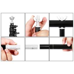 Tripé em forma de t, fundo de fotografia, sistema de suporte ajustável, estúdio fotográfico para cenários de musselina não tecida - Image 4